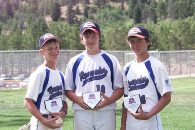 Image: All-Tournament Trio — Renegades Tristen Spradling, Tyler Welch and Lane Bogy were each named to the 2009 Super Series World Series All-Tournament Team for the 12U Minors Division.