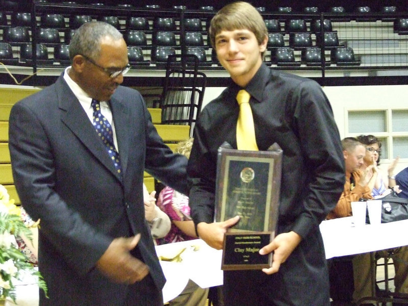 Image: David Henderson Award — Andrew Henderson, David’s brother, awarded Clay Major this memorial.