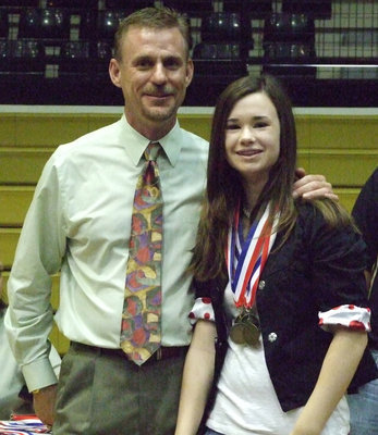 Image: Meagan Hooker — Meagan received several honors at the assembly on Friday. She had the highest average in Math, English, Science and Social Studies.