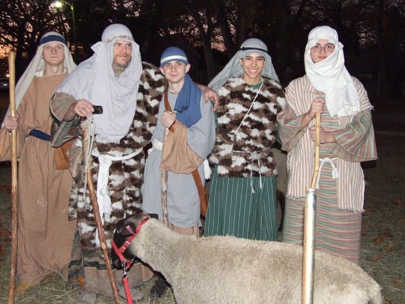 Image: Shepherds watched their flocks — Shepherds and sheep from Bethlehem Revisited 2007.