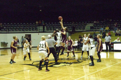 Image: Tip Off! — Lady Eagles get possession of the ball first.