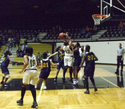 Image: Fleming under the basket — Fleming scored 10-points against the Lady Eagles.