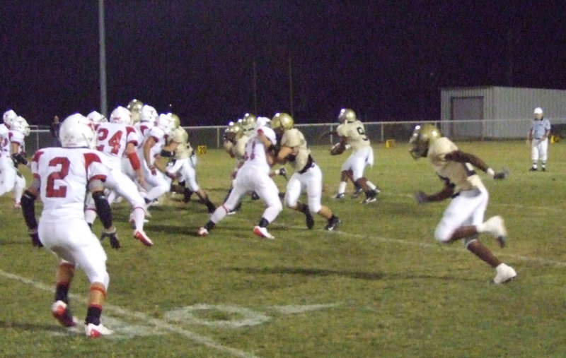 Image: The Gladiator defense — The defense trying to stop the Longhorns on Friday night.