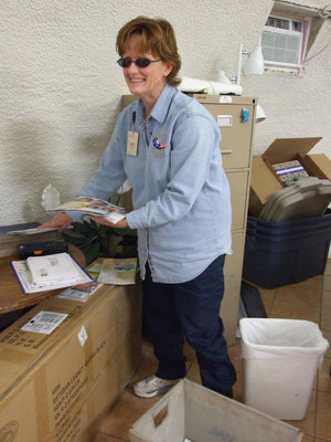 Image: Jacque at Work — Jacque is delivering mail and sorting it too.