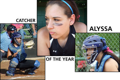 Image: Alyssa Richards — As a freshman, catcher Alyssa Richards receives Catcher of the Year.