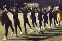 Image: IHS cheerleaders — The Italy Gladiators traveled to Dawson Friday night to play the Bulldogs.