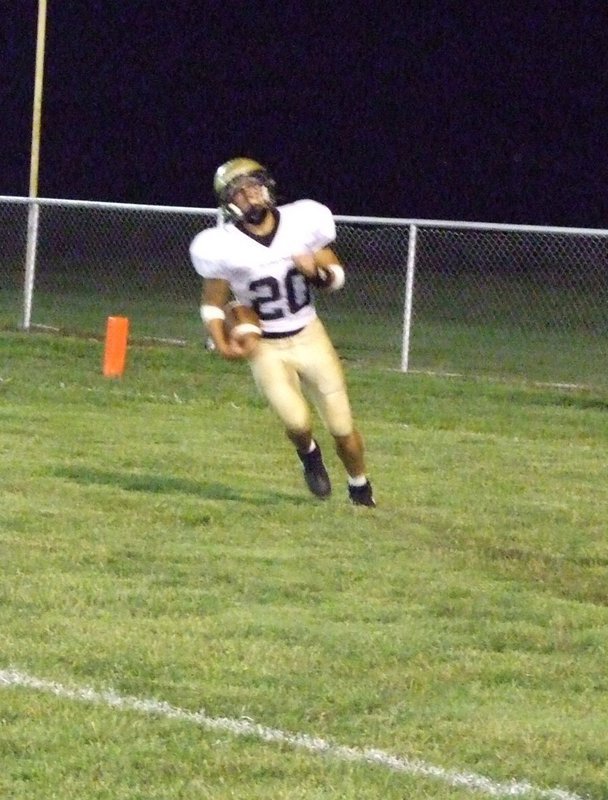 Image: Touchdown! — #20 Clay Major is Running Back/Line Backer.
