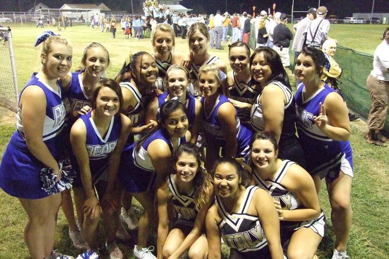 Image: Cheerleaders — Italy and Frost cheerleaders get together.