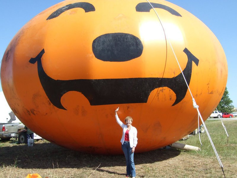 Image: Monolithic Pumpkin — Monolithic Pumpkin and Cindy Sutherland welcoming in Fall.
