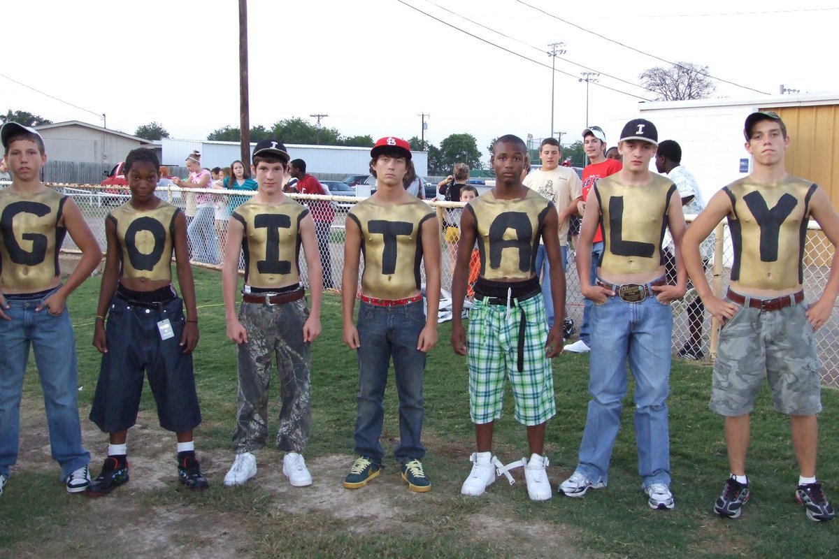 Image: ITALY PRIDE - G-Kyle Jackson, O Trevon Robertson, I-Matt Brommett, T-Trevor Patterson, A-Deandre Sephus, L-Clayton Campbell and Y-Brandon Souder are among the new traditions at IHS.