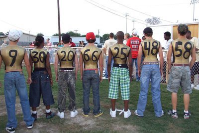 Image: ITALY PRIDE is back — Each of these young men chose a Varsity player to display upon their back.