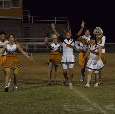 Image: Halftime antics — The Juniors and Seniors will vie for the title “Winner of the Powder Puff Game.” During halftime, the cheerleaders will perform.
