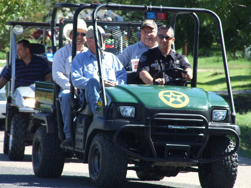 Image: Large and in charge — Sheriff Johnny Brown and company entered the Homecoming Parade.