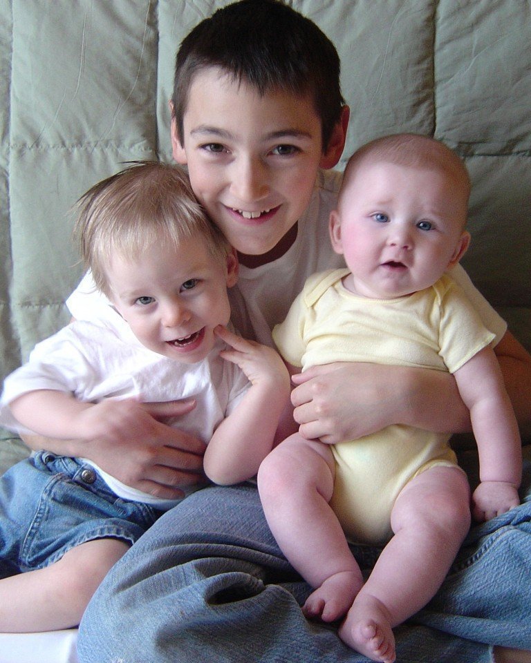 Image: Kevin Witte’s children — Jacob is 11 year old Stafford Tiger and he is holding siblings Shane and Kaleb, adopted by Tiffany and Kevin this year.