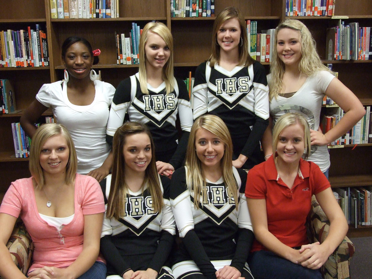 Image: Queen nominees and class Princesses — (L-R Back Row) Freshman Princesses Jameka Copeland and Sierra Harris, Sophomore Kaitlyn Rossa and Junior Shelbi Gilley; (Front Row) Senior Queen Nominees-Meagan Hopkins, Drew Windham, Lexie Miller and Courtney Westbrook