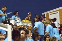 Image: Drumming in the stands — The Italy Band is having fun in the stands. They perform “Oye Como Va” and “St. Thomas” during halftime. The band will be competing in Troy, Teague and Waco in upcoming competitions.