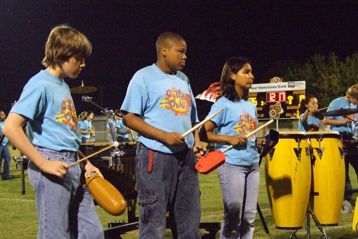 Image: We’ve got the beat — The band performed “Oye Como Va” and “St. Thomas” during halftime.