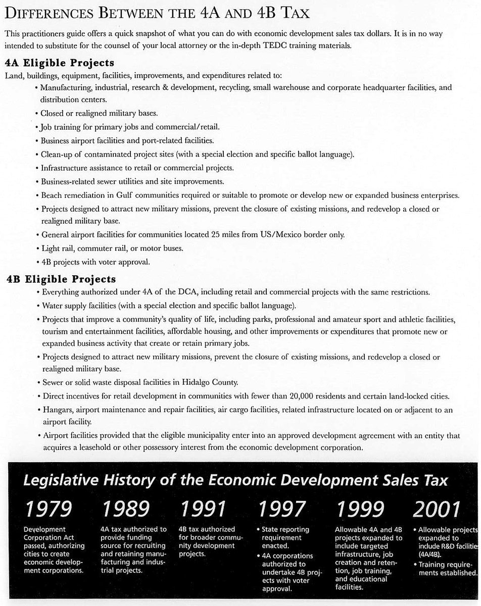 Image: Eligible EDC projects — “This practitioners guide offers a quick snapshot of what you can do with economic development sales tax dollars.”