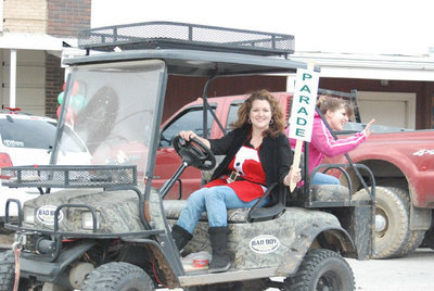 Image: Clover Stiles Leads Parade — Clover helped pull off an amazing Christmas parade and town festival this year.