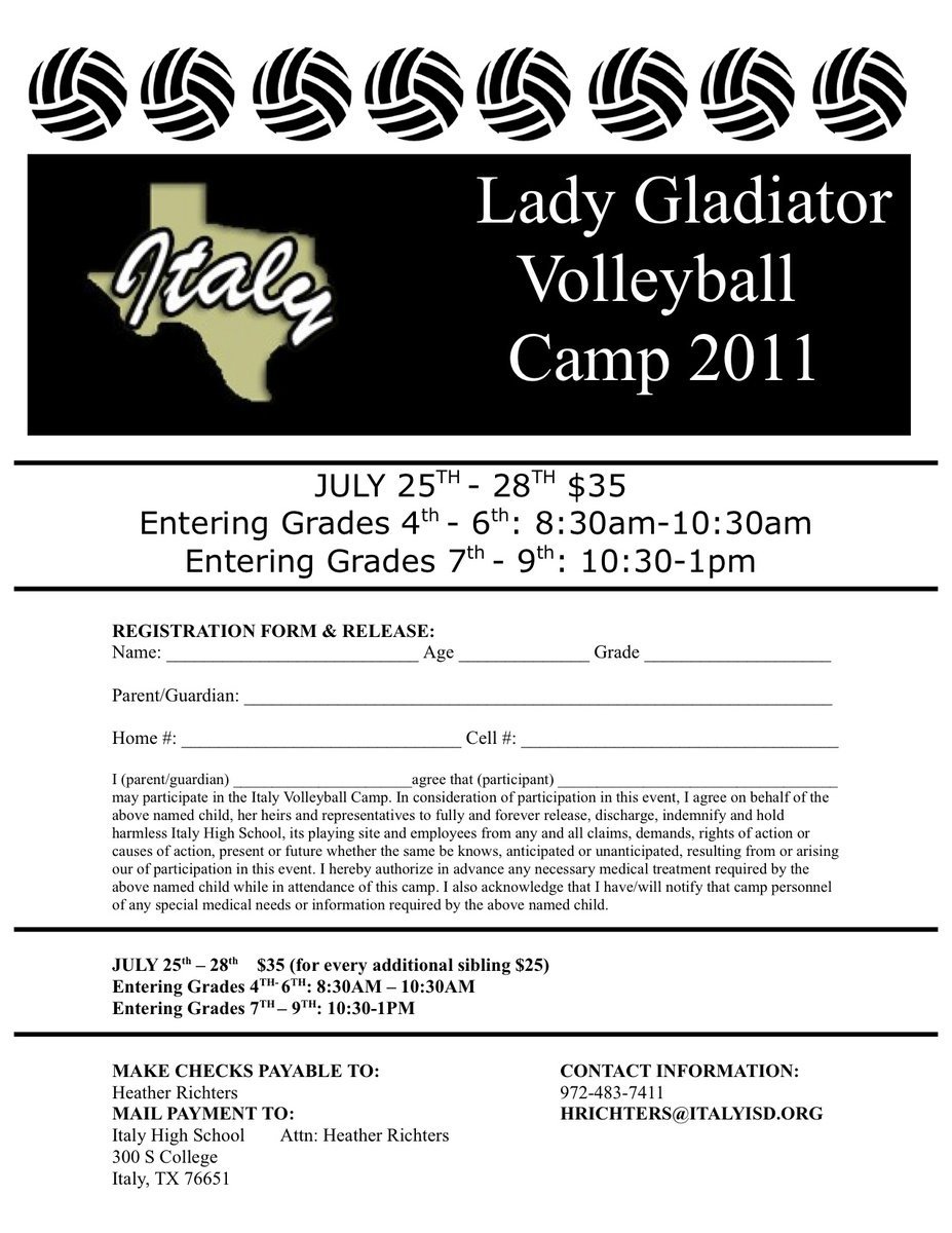 Image: Camp Sign-up Form