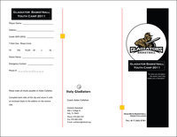 Image: Page 1: Sign-up form for the Gladiator Youth Basketball Camp 2011 being held June 14-16 at the Italy Coliseum Dome.