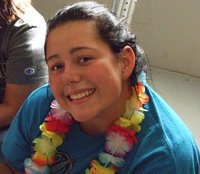 Image: Nikki Brashear, IHS senior, enjoys the luau First Baptist Church hosts every year.