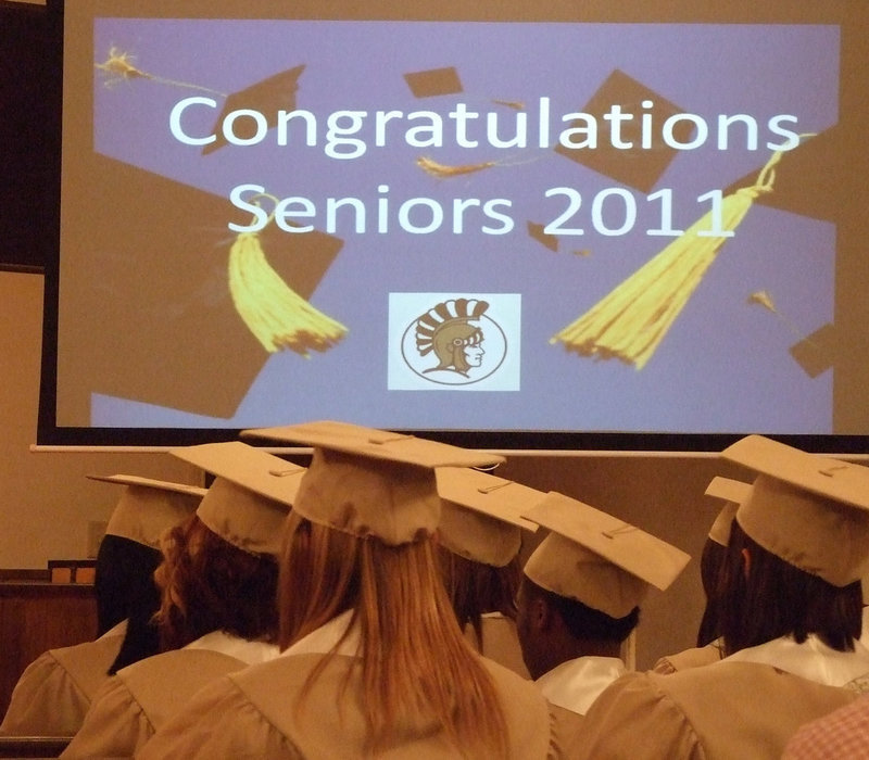 Image: The seniors await their presentation at the Baccalaureate Service.