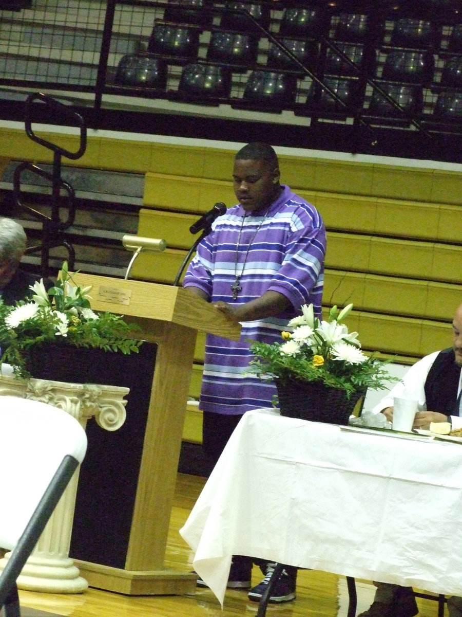 Image: Bobby Wilson talked to the crowd about tradition.