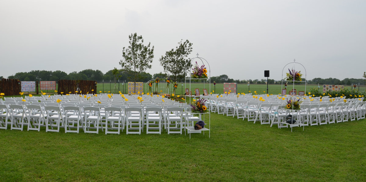 Image: The beautiful setting was located in Russ and Kelly Lewis’ back yard south of Italy.