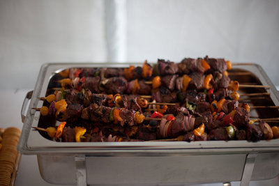 Image: Shish kabob was just one part of the wedding fare.
