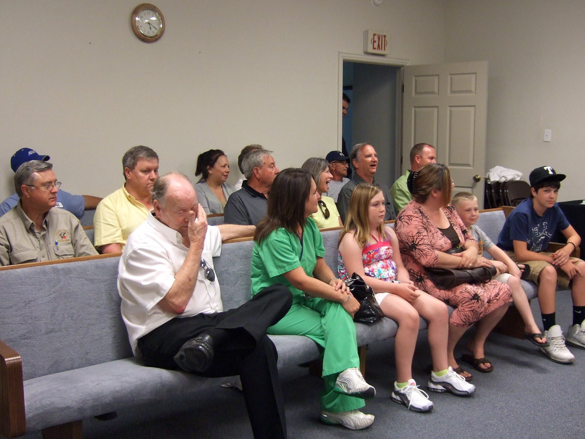 Image: Here are just a few of the citizens that came out to say good bye to Chief Johns.