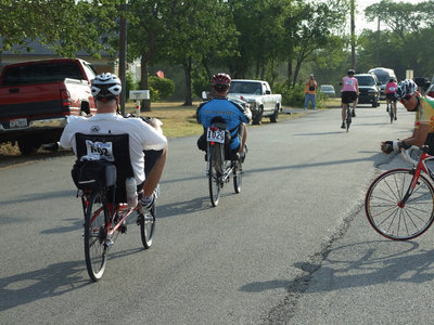 Image: Recumbent bicycles are just  one of the styles bikes at the ride this year.