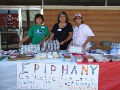 Image: Epiphany Catholic Church sold wonderful baked goods and iced cold water to fund raise for their church.
