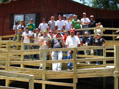 Image: Here is the group that helped put the ramp together.