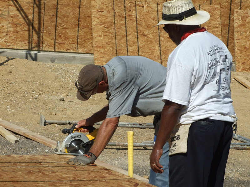 Image: Construction work has experts on the job donating their time.