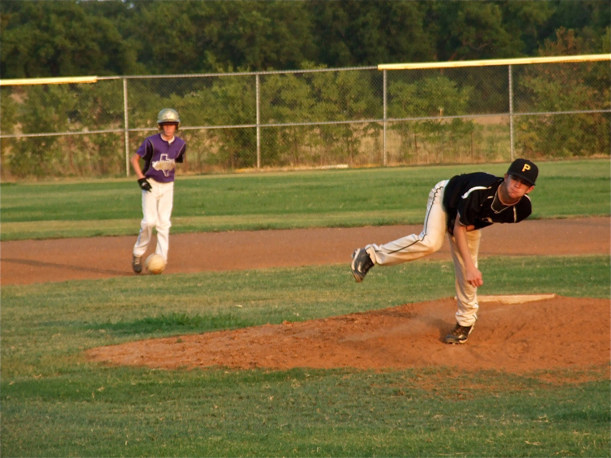 Image: Caden Jacinto, takes the mound for Italy.