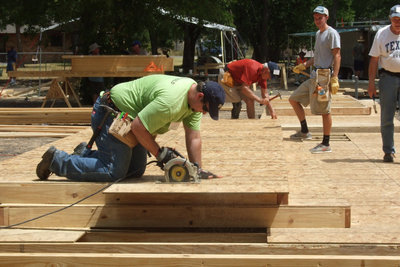 Image: Baptist Church Builders of Texas volunteers hard at work.