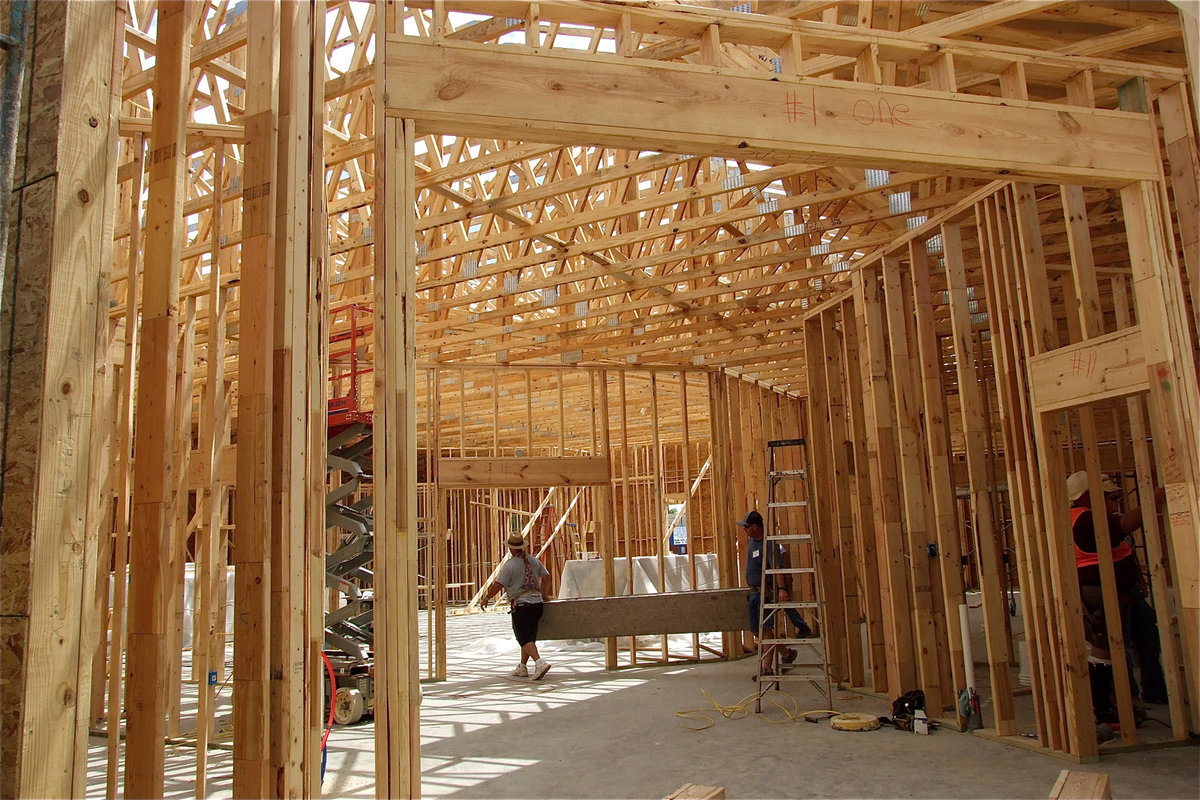 Image: The entrance of the new church begins taking shape.