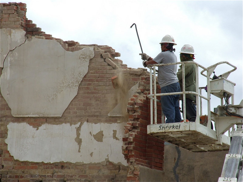 Image: More bricks crash to the ground…