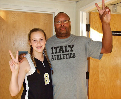 Image: Kelsey Nelson and coach Larry Mayberry, Sr. are proud to be representing the Gladiators.