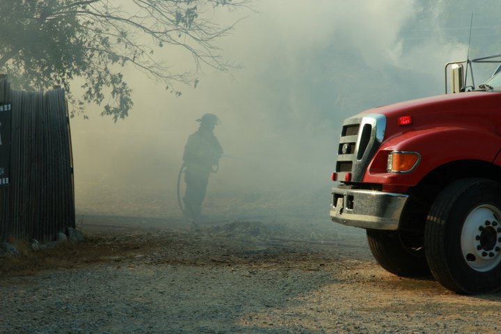 Image: In a cloud of smoke.