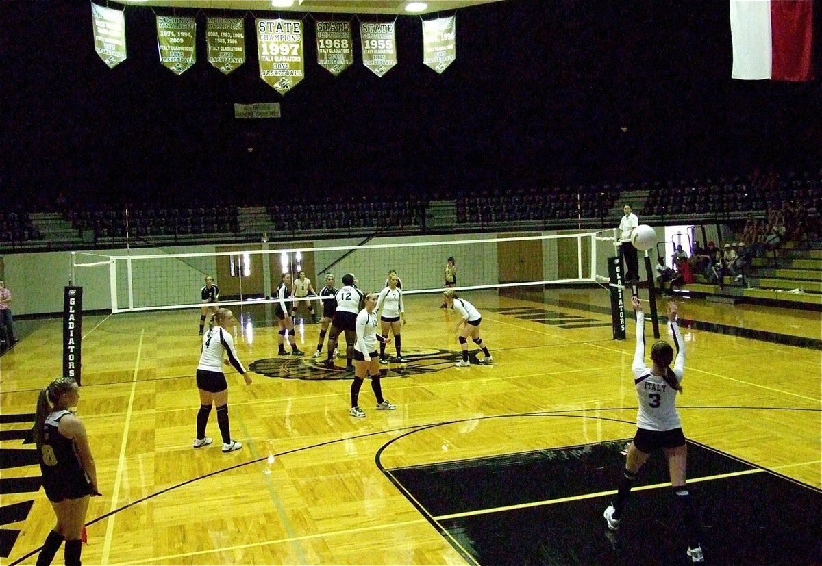 Image: The Italy Lady Gladiators volleyball team has a chance to be as indestructible as the dome-nasium they compete in. 