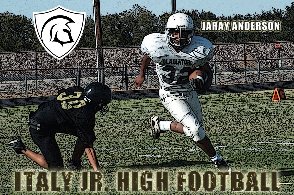 Image: Jaray Anderson eludes the claws of a Palmer Bulldog tackler.