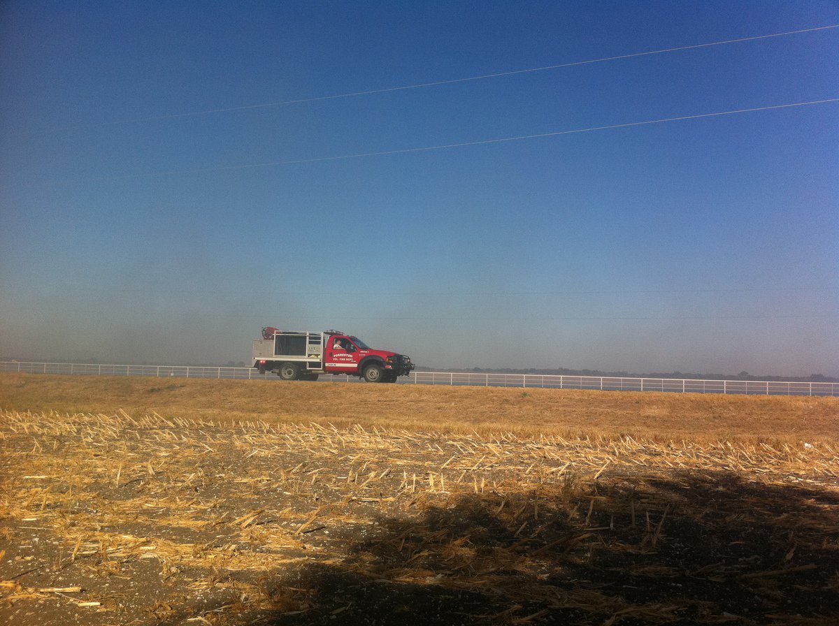 Image: Forreston’s Volunteer Fire Department responds to the scene.