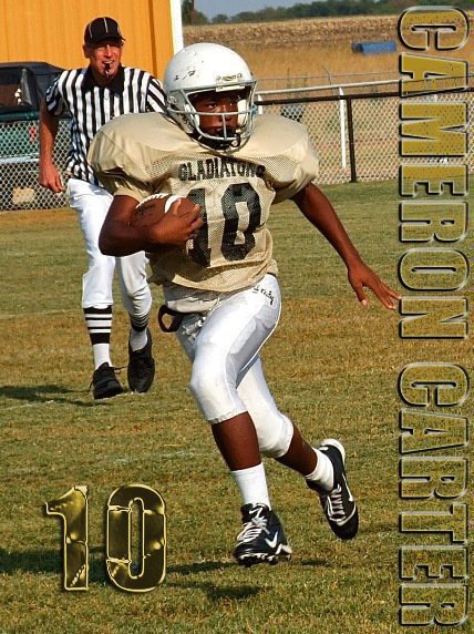 Image: 7th grader Cameron Carter is just one of many talented players rising within the Gladiator football system. Coach Bales and his coaching staff are rebuilding, adjusting and greasing Italy’s victory machine and Carter will play a key part over the next several seasons.