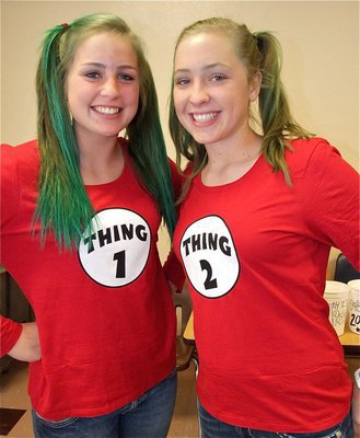 Image: They make mischief and mayhem with “bumps, jumps, and kicks.” They’re both Lady Gladiators and do lots of fun tricks. Madison Washington and Jaclynn Lewis are Thing 1 and Thing 2, those lovable twin cats in Dr. Seuss, you know who.