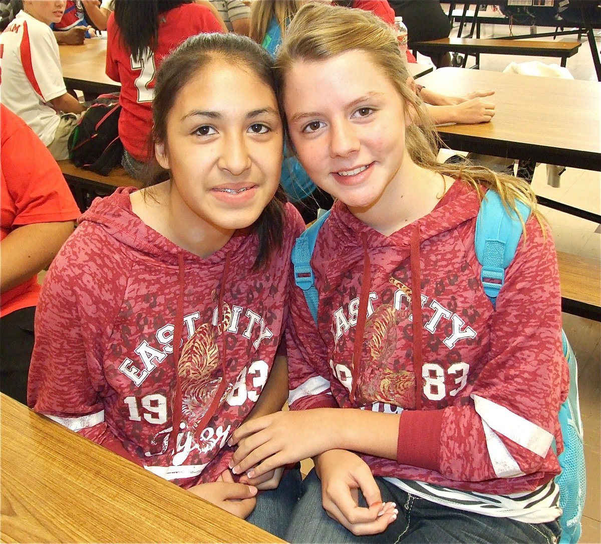 Image: Lizzy Garcia and Brooke DeBorde are East City Tiger Twins.