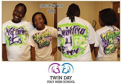 Image: Taleyia Wilson and Quintera Washington rocked Twin Day and have the shirts to prove it, “Twins 4 Ever!”