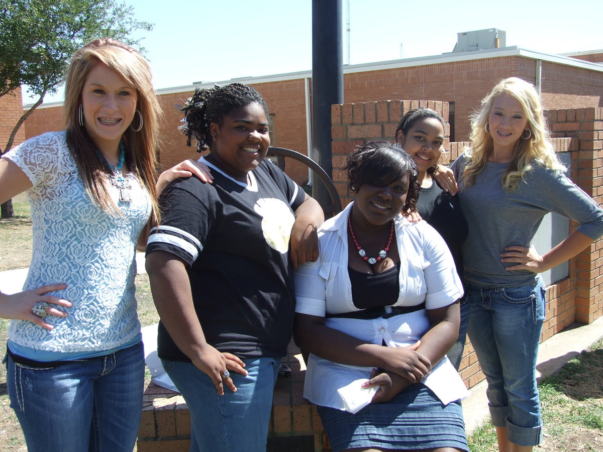 Image: And the queen nominees are (L-R) Bailey Bumpus, Sa’Kendra Norwood, Jimeshia Reed, Destani Anderson and Megan Richards.