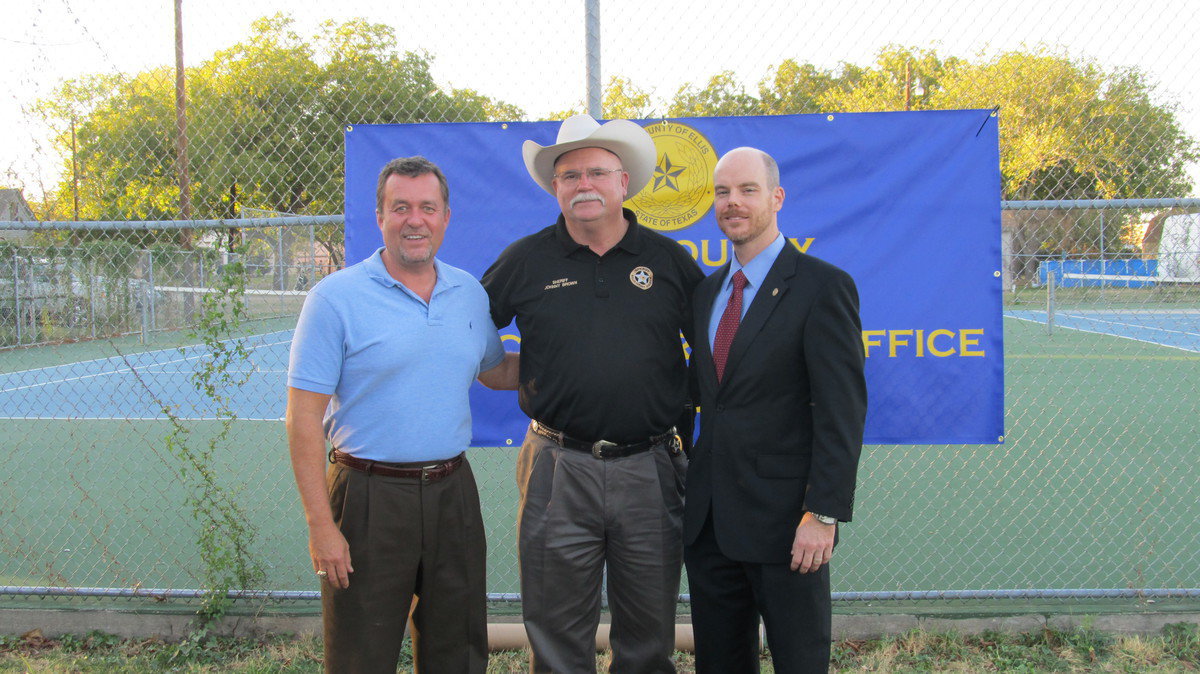 Image: (L-R) Judge Jackie Miller, Sheriff Johnny Brown and DA Patrick Wilson